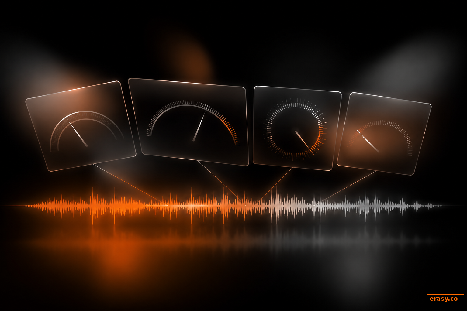 AI music detector accuracy explained — a single audio waveform being read by multiple detection systems returning different confidence scores